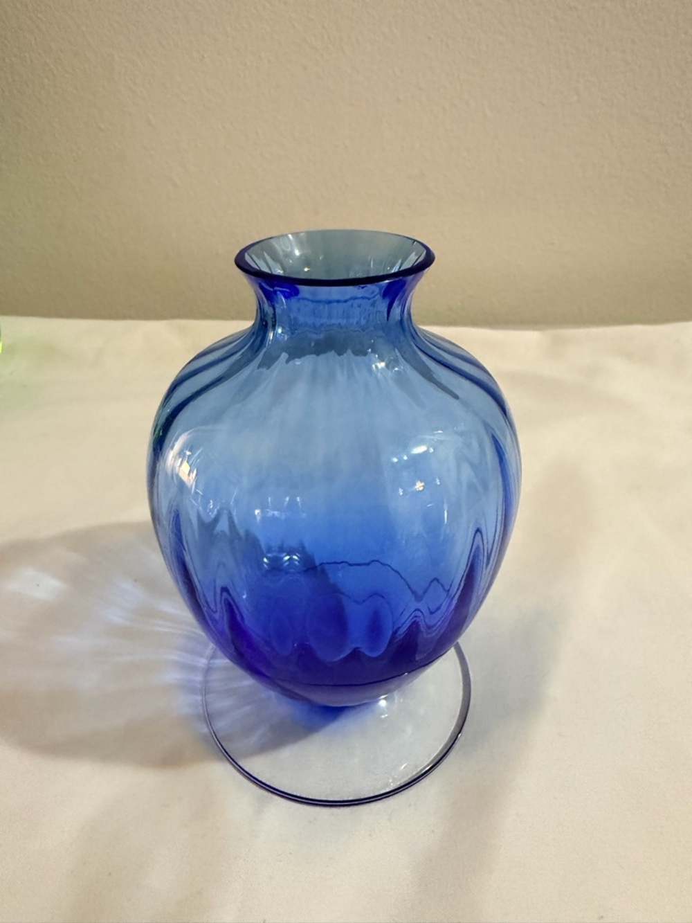 Baccarat Blue Glass Bud Vase